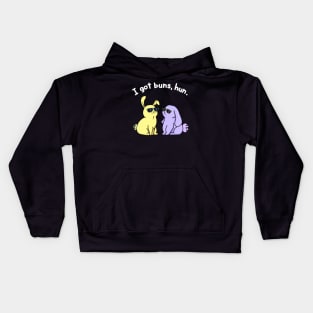 I Got Buns Hun Cute Bunny Pun Kids Hoodie